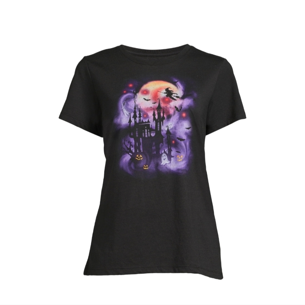 Black and Purple Graphic T-Shirt Tee